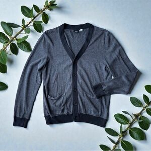 ✨ BDG Gray & Black Men’s Button Down Cardigan